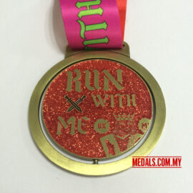 Custom Spin Medals Glitter Spin Medals